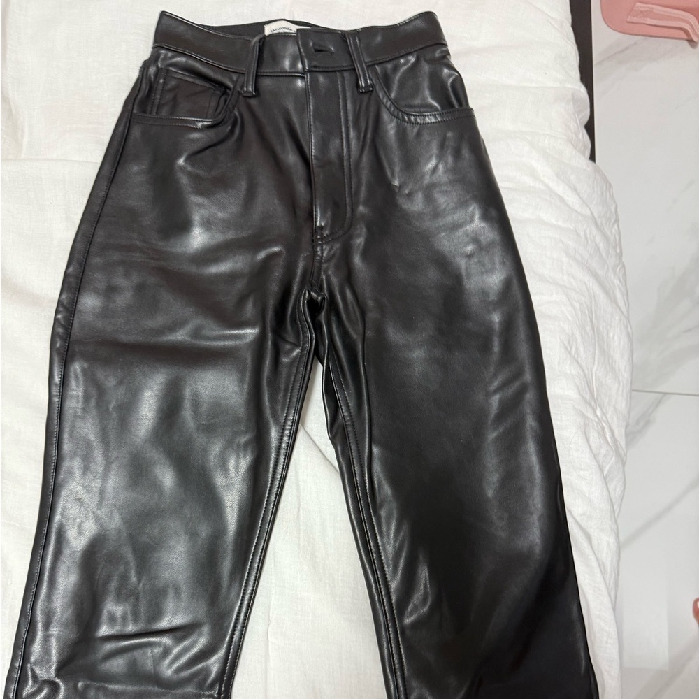 Abercrombie & Fitch Black Vegan Leather Pants